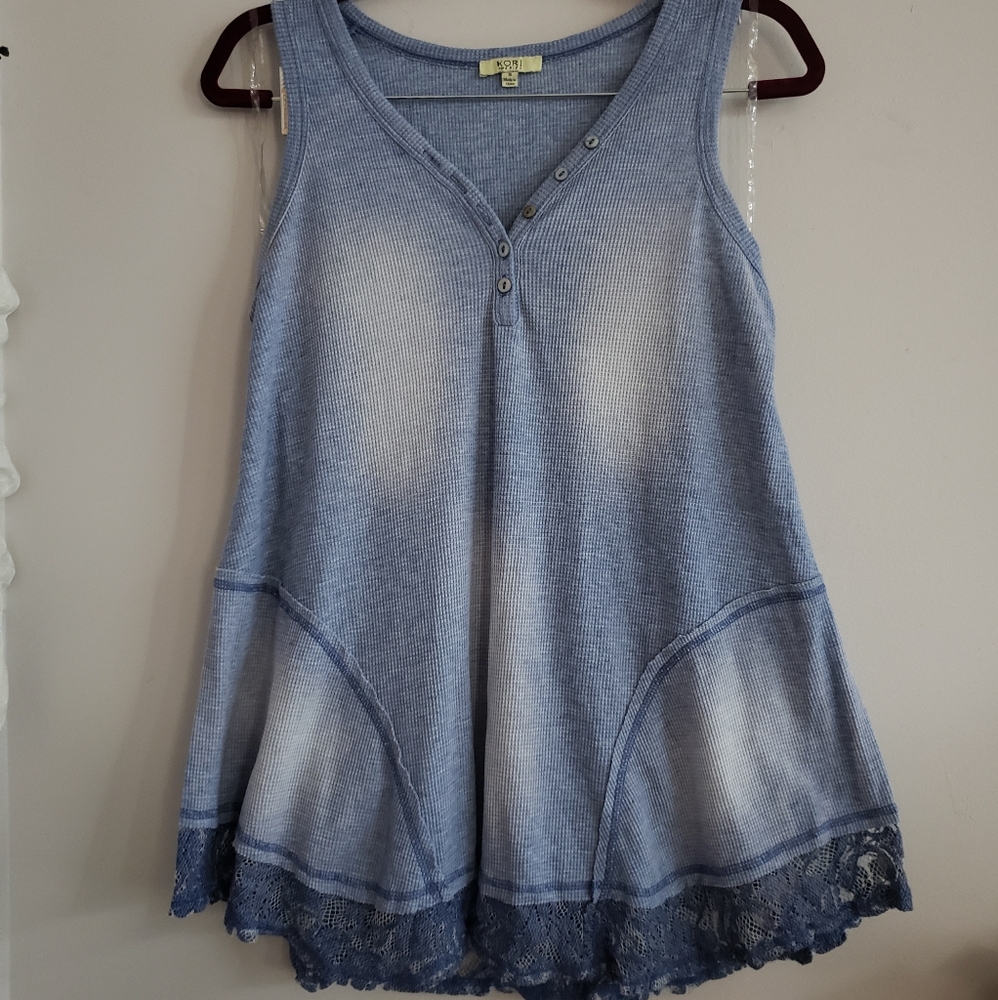 Dusty Blue Tunic Tank